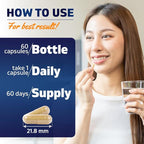Vitamatic KSM-66 Ashwagandha Root Extract + Bioperine - 600mg, 60 Veggie Caps (1200 mg per 2 Capsules)