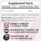 Nootropics Depot R-ALA Cyclodextrin Complex Tablets | 500mg | Optimized R-Alpha Lipoic Acid | 30 Count