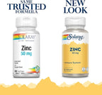 Zinc 50mg Solaray 100 Veg Cap - Pack of 3