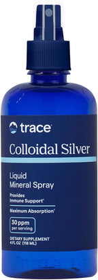 Trace Minerals Colloidal Silver Spray - Daily Mineral Supplement to Aid Effective Absorption - Supports Immune, Skeletal & Sleep Health - Super Oxygenated Supplement - 4 fl oz (About 118 Servings)
