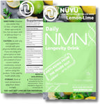 NUYU Labs Daily NMN Longevity Drink, All-in-One Anti-Aging Supplement with Pterostilbene, TMG, Calcium AKG, Collagen Peptides, B Complex, Vitamins B, C, D3, K2-MK7 (Lemon-Lime)