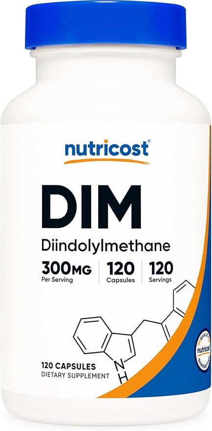 Nutricost DIM (Diindolylmethane) Plus BioPerine 300mg, 120 Vegetarian Capsules - Up to 4 Month Supply, Max Strength DIM Supplement