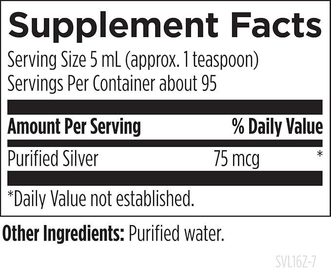 Designs for Health - Silvercillin Liquid, 15ppm Non-Toxic Form of Silver - Non-GMO GI + Immune Support Supplement (95 Servings / 16oz)