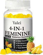 4-in-1 Nuora Premium Feminine Balance Gummies & PH Balance Gummies for Women - Immune Support & Healthy Odor & Flora - Vegan,Non-GMO - Hawaiian Pineapple,60 Count