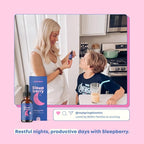 JoySpring SleepBerry - Kids Melatonin Liquid - 3MG Melatonin with D3 and Elderberry - Sugar-Free Liquid for Kids & Teens – Gentle Natural Sleep Support Formula (4 fl oz) (Pack of 2)