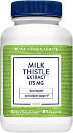 The Vitamin Shoppe Milk Thistle 175 MG - Liver Health Support, Detoxification & Antioxidant Protection (100 Capsules)