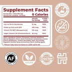 NutriHugs Blood and Bone Support - Iron, Folate, Vitamin D3 and K2 - Fast-Dissolving Oral Thin Film Strips - Non-Constipating Iron - Vegan, Sugar-Free, Non-GMO - 30 Strips