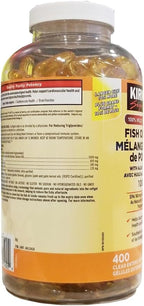 Costco Companies Inc. Kirkland Signature 100% Wild Fish Oil Blend with Alaskan Salmon Oil, 1000mg, 400 Softgels