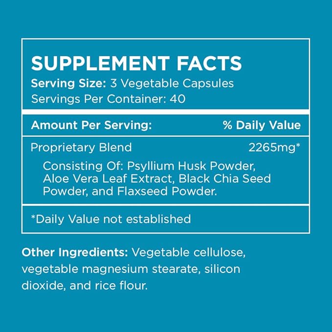 Pure for Men Original Vegan Cleanliness Stay Ready Fiber Supplement | Helps Promote Digestive Regularity | Psyllium Husk, Aloe Vera, Chia Seeds, Flaxseeds | Proprietary Formula | 120 Vegan Capsules