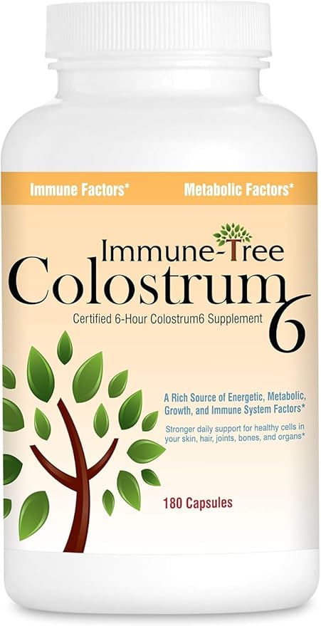 100% Pure Bovine Colostrum (Grass-Fed) | High IgG for Immune Support & Gut Health | Anti-Aging | Colostrum | 180 Capsules