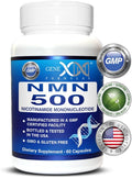 Genex Formulas NMN 500mg - 99% Pure Shelf Stabilized Supplement Capsules for Increased NAD Levels & Healthy Aging, GMP Certified, 500mg per Serving, 60 Capsules