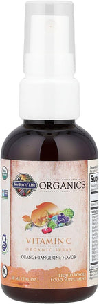 Garden of Life Organics Vitamin C Spray Featuring Amla Berry – Liquid Vitamin C Supplement for Immune & Skin Health Support, USDA Organic, Non-GMO, Vegan, Orange Tangerine Flavor, 2 Fl Oz Bottle