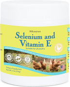 Selenium & Vitamin E Powder for Chickens, Selenium for Chickens, Immune System, Muscle Support & Prevents, Improve Wry Neck, Selenium, Vitamin E Supplements, Suitable for All Poultry, Chicken & More