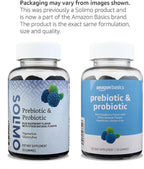 Amazon Brand - Solimo Prebiotic & Probiotic Gummies, Two Billion CFU, Blue Raspberry, 50 Count (2 per Serving) (Pack of 2)