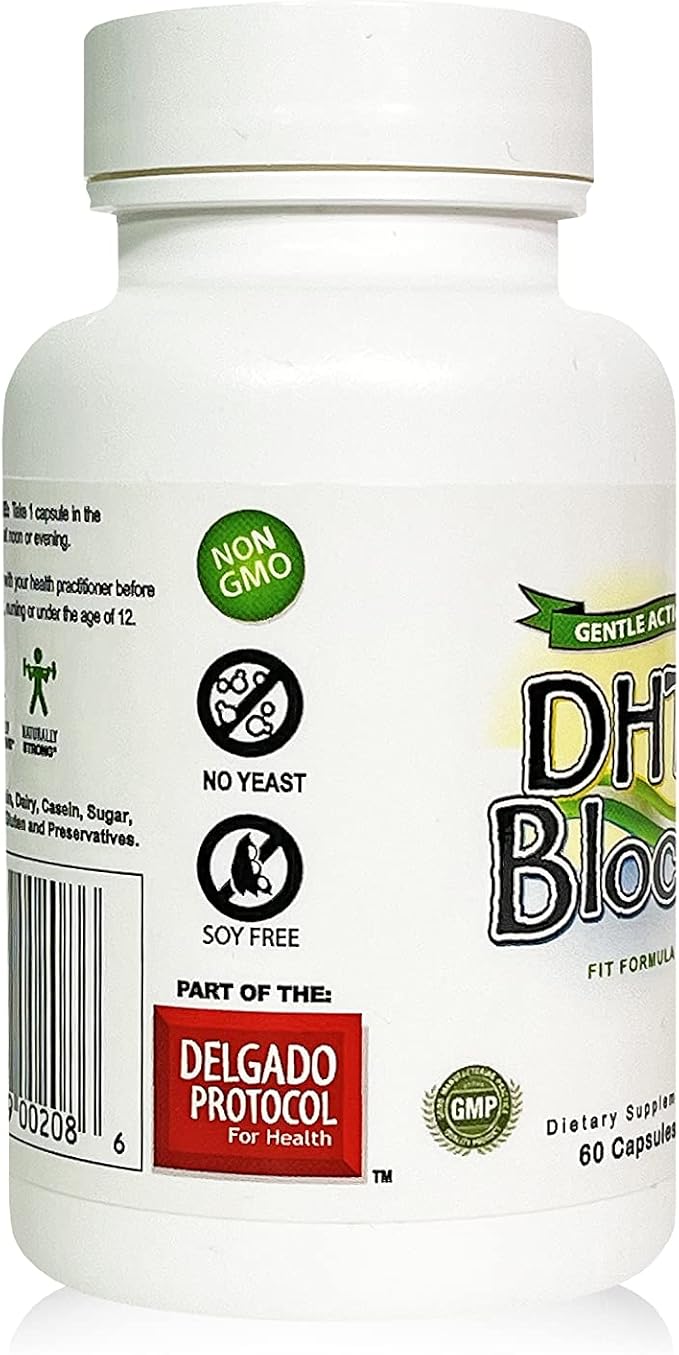DHT Block - DHT Blocker Supplement for Skin, Acne, Hair, and Hormonal Balance. Dim, Astragalus Root, Turmeric, Natural Ingredients. For Men and Women - 60 Vegan Capsules