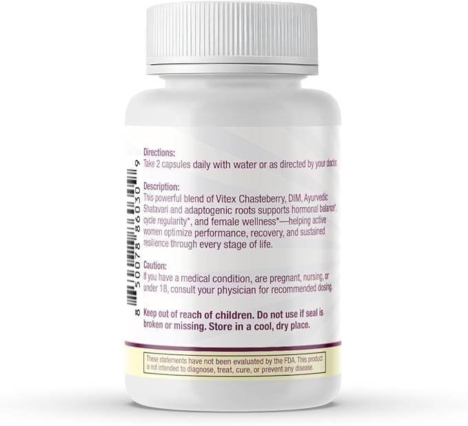Pin Up Girl Vitex Chasteberry + DIM & Shatavari – Hormonal Balance Supplement for Women – Supports Hormonal Balance, Cycle Health & Reproductive Wellness – 4600mg - 60 Capsules