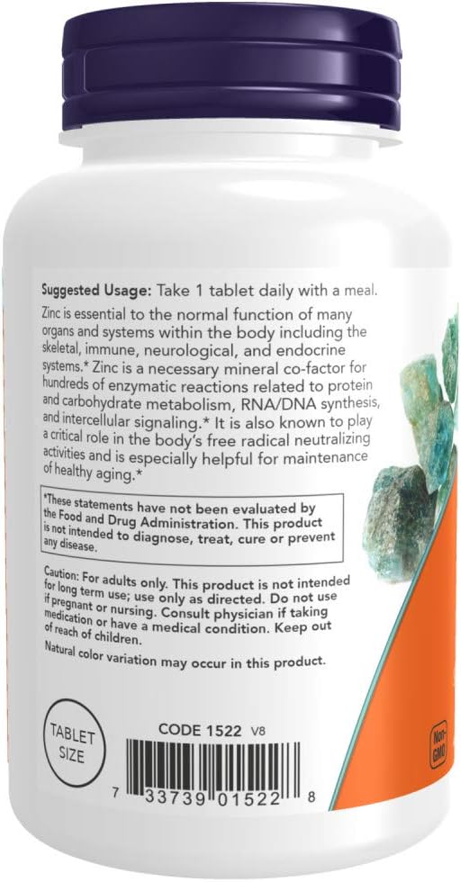Now Foods, (2 Pack) Zinc, 50 mg, 250 Count (Pack of 2)