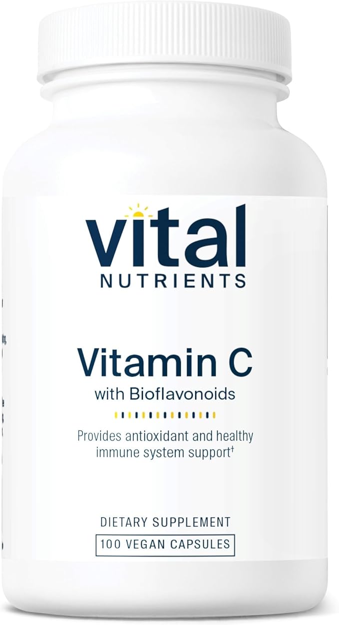 Vital Nutrients Vitamin C with Bioflavonoids - Vegan Supplement for Immune Support* - 1000mg Vitamin C and 500mg Citrus Bioflavonoid - Gluten, Dairy and Soy Free - Non-GMO - 100 Capsules