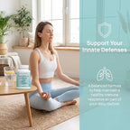 EverNatureCure Lung Support Probiotics, Ever Nature Cure Respiratory & Immune Support Supplement, with Vasaka Leaf & Turmeric Root Extract, 60 Capsules