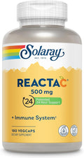 SOLARAY ReactaC Vitamin C 500mg - Patented 24-Hour Immune Support Supplement - Vitamin C with Bioflavonoids and Rutin - Antioxidant and Immune Defense - Vegan, 60-Day Guarantee - 180 Servings
