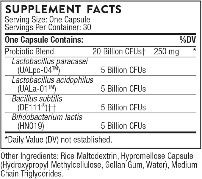 THORNE - FloraSport 20B - Shelf-Stable Probiotic Blend - Supports Gut, Immune & Digestive Health - Occasional Gas, Bloating, Diarrhea & Constipation Relief* - NSF Certified for Sport - 30 Capsules