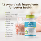 Lifestyles NutriaPlus Antioxidant Supplement - Herbal Immune Support & Multivitamin with Selenium, Vitamin C, Green Tea, Garlic, and More – Made in Canada – 60 Capsules (60 Capsules (Pack of 1))