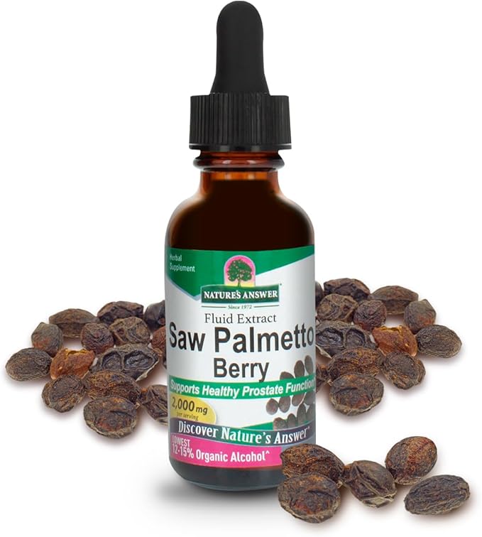 Nature's Answer Saw Palmetto Extract / Promotes Prostate Health / Non-GMO / Gluten-Free, Vegan, Kosher Certified & No Preservatives 1oz