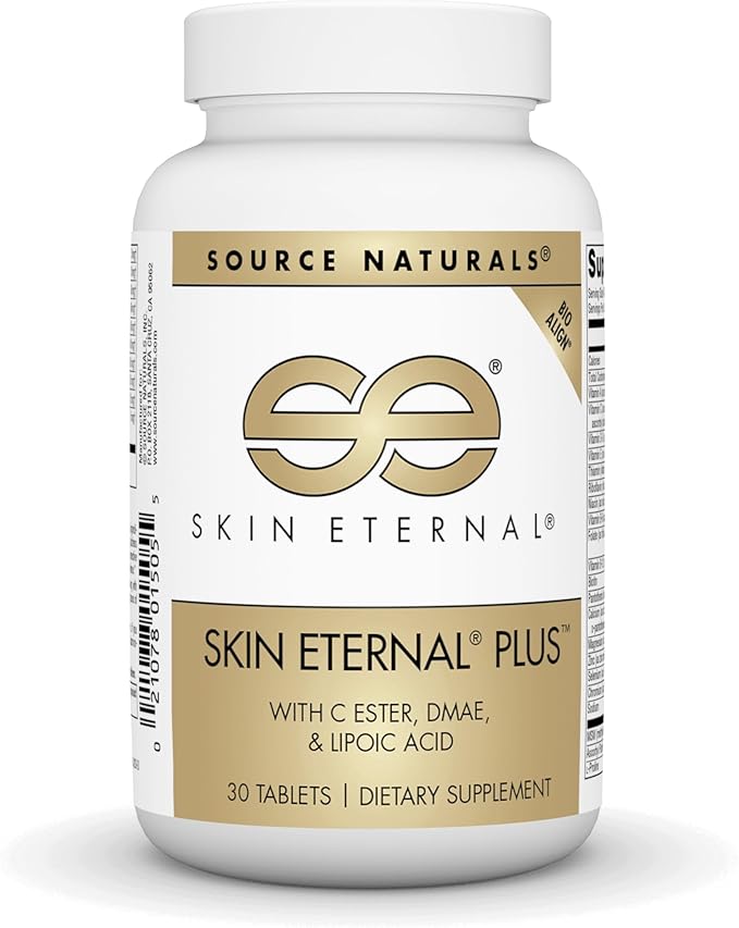 Source Naturals Skin Eternal Plus, with C Ester, DMAE, & Lipoic Acid - 30 Tablets
