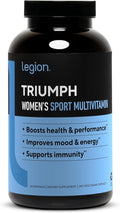 LEGION Triumph Daily Sport Multivitamin Supplement - Vitamins and Minerals for Athletes Helps with Energy for Sports & Bodybuilding Workouts. 30 Servings (Women)