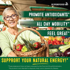Superfood Fruit and Veggie Supplement - 360 Whole Super Fruit and Vegetable Supplements & Vitamin with Beta-Carotene, Soy Free- 180 Count (Pack of 2)