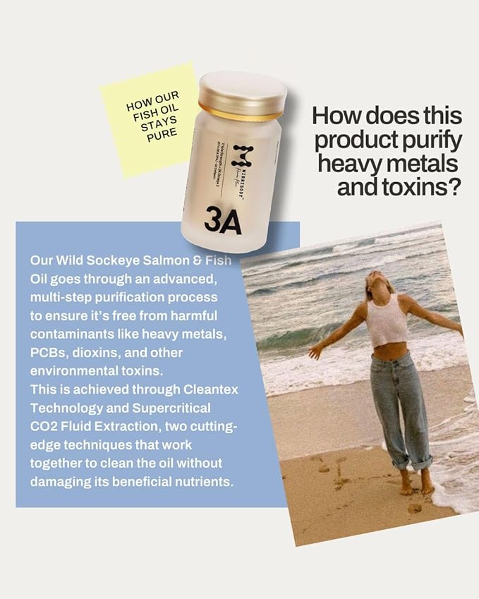 Wild Sockeye Salmon Fish Oil with Astaxanthin. 3A Omega-3 Formula(EPA, DHA, DPA). Ultra Absorption & Triple Strength. Non-GMO