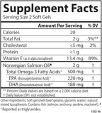 Carlson Salmon Oil, 500mg Omega-3s, Wild-Caught Norwegian Fish Oil, Sustainably Sourced, 50 Softgels