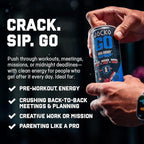 Jocko GO Energy Drink - Keto, Vitamin B12, Vitamin B6, Electrolytes, L Theanine, Magnesium- Energy Boost, Sugar Free Nootropic Monk Fruit Blend - 12 Pack (Nitro Pop)