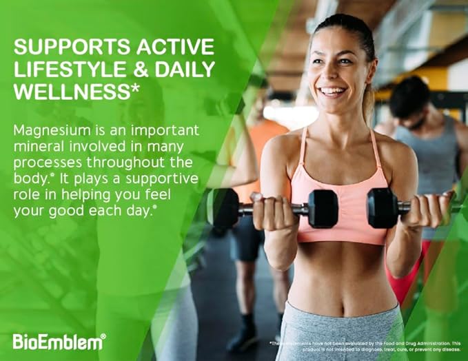 BioEmblem Triple Magnesium Complex | 300mg Magnesium Glycinate, Malate & Citrate | High Absorption Chelated Formula | Vegan, Non-GMO, Gluten-Free | 90 Capsules