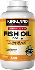 Kirkland Signature Fish Oil 1000 mg., 400 Softgels (4 Pack)