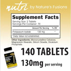 Nature's Fusions Potassium Iodide Tablets (Pack of 5) 130mg - 700 Tablets EXP 10/2032 - YODO Naciente - KI Pills - Yoduro de Potasio
