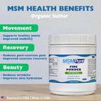 KALA HEALTH MSMPure Fast Dissolving Fine MSM Powder Crystals – US-Made MSM for Joint Health, Skin Appearance, and Hair & Nail Support – 2.2 lb, Organic Sulfur