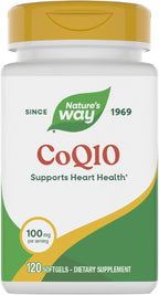 Nature's Way CoQ10 with Ubiquinone, Supports Heart Health*, Supports Cellular Energy Production*, 100 mg per Serving, 120 Softgels (Packaging May Vary)