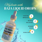 Baja Liquid Electrolytes | Ultra-Concentrated Drops (2 oz) -Natural Organic Non GMO | 100 Servings- Keto Vegan Paleo GLP 1- BAHA Minerals w- Magnesium Potassium (2oz Glass Dropper)