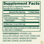 Spring Valley D-Mannose 500 mg Dietary Supplement, 120 Vegetarian Capsules + Dipaze Gift (Container)