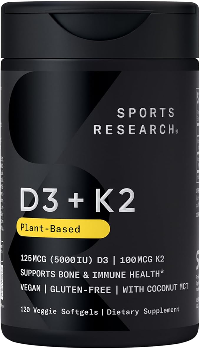 Sports Research® Multivitamin Pack - Alaskan Omega-3 Fish Oil 1250mg, Vitamin D3 5000iu + K2 100mcg, and Chelated Magnesium Glycinate 160mg - Vegan Certified · Non-GMO · Gluten & Soy Free