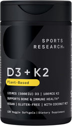 Sports Research® Multivitamin Pack - Alaskan Omega-3 Fish Oil 1250mg, Vitamin D3 5000iu + K2 100mcg, and Chelated Magnesium Glycinate 160mg - Vegan Certified · Non-GMO · Gluten & Soy Free
