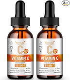 2 Packs Liposomal Vitamin C 2000mg Liquid Drop, High Absorption VC Complex Rose Hips with Echinacea, Citrus Bioflavonoids, Zinc, Vitamin D3 for Immune System & Antioxidant,4 FL Oz