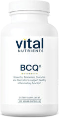 Vital Nutrients BCQ - Vegan Boswellia, Bromelain, Curcumin & Quercetin Supplement - Joint Support Supplement - Supports Sinus & Digestive Health - Gluten, Dairy, Soy Free - 120 Capsules