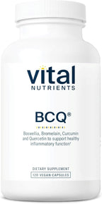 Vital Nutrients BCQ - Vegan Boswellia, Bromelain, Curcumin & Quercetin Supplement - Joint Support Supplement - Supports Sinus & Digestive Health - Gluten, Dairy, Soy Free - 120 Capsules