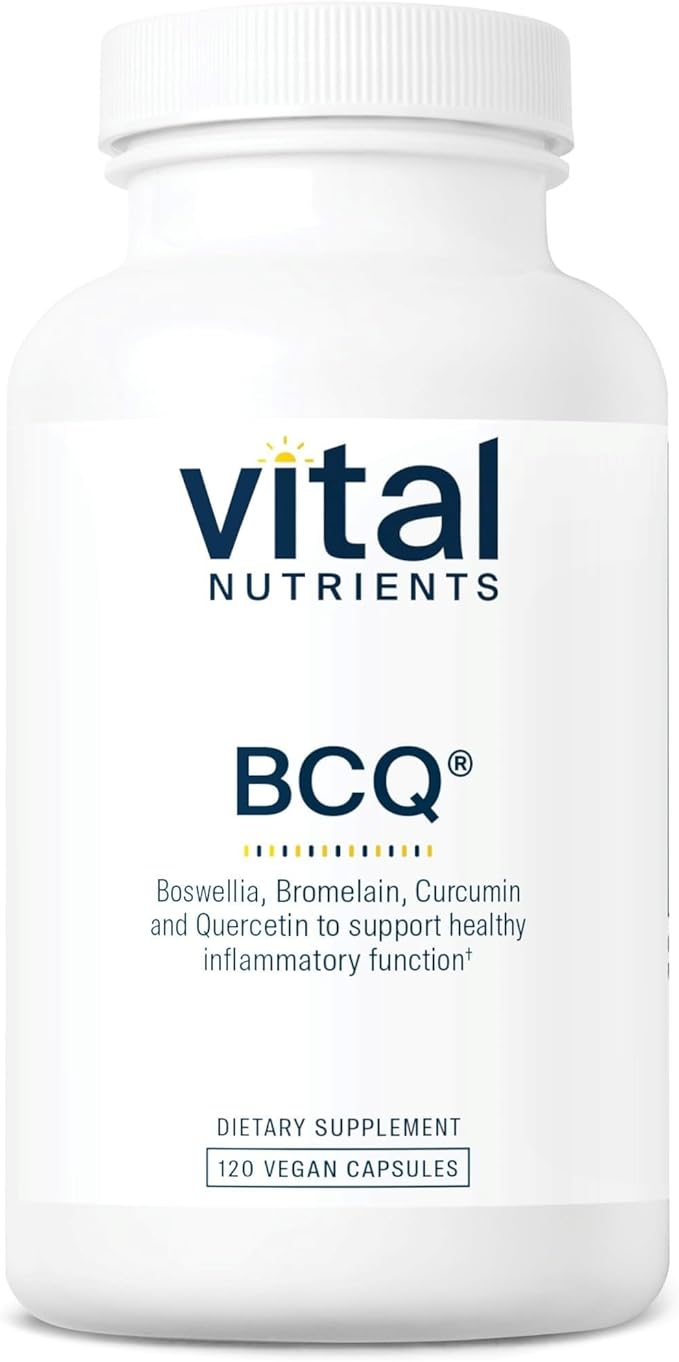 Vital Nutrients BCQ - Vegan Boswellia, Bromelain, Curcumin & Quercetin Supplement - Joint Support Supplement - Supports Sinus & Digestive Health - Gluten, Dairy, Soy Free - 120 Capsules
