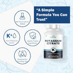 Potassium Citrate 800mg – 150 Veg Capsules | Provides 306mg Elemental Potassium per Serving | Supports Electrolyte Balance & Daily Wellness | Non-GMO, Gluten-Free Mineral Supplement