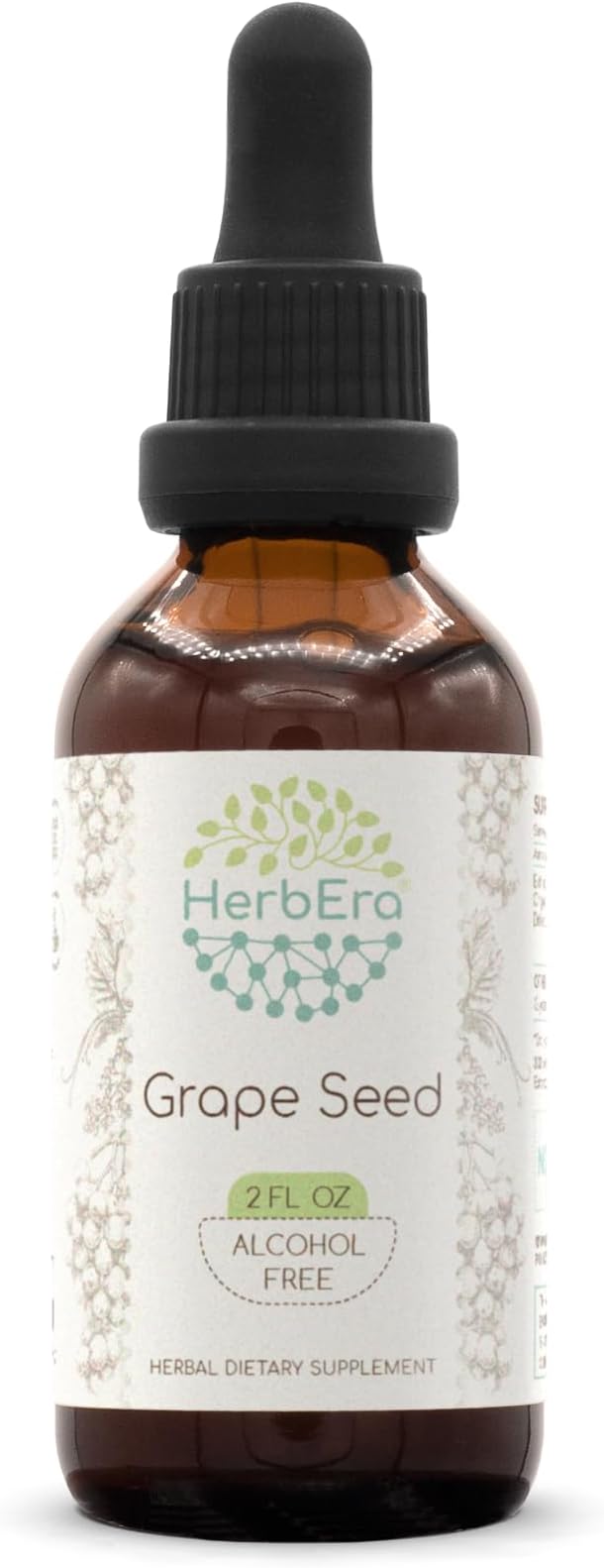 Grape Seed B60 Alcohol-Free Herbal Extract Tincture, Concentrated Liquid Drops Natural Grape (Vitis Vinifera) Dried Seed (2 fl oz)