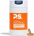 PS Longevity Supplement – Anti-Aging Multivitamin for Men & Women – Premium Methylated B Vitamins, CoQ10, NR, Urolithin A & Natural Antioxidants – Cellular Health, Energy & Memory – 2 Month Supply