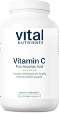 Vital Nutrients Vitamin C 1000mg (100% Pure Ascorbic Acid) - Vegan Antioxidant Supplement for Immune Support and Iron Absorption* - Gluten, Dairy and Soy Free - Non-GMO - 220 Capsules